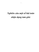 NGHIÊN cứu một số bài TOÁN NHẬN DẠNG TAM GIÁC 