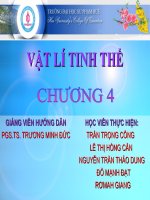 Những tính chất vật lý thông thường của tinh thể và mối liên quan giữa chúng với tính chất đối xứng hoặc cấu trúc của tinh thể.