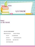 CHẤT RẮN VÔ ĐỊNH HÌNH VÀ  CHẤT RẮN TINH THỂ, kí hiệu mạng tinh thể