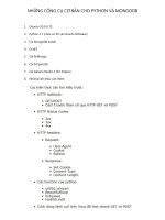 NHỮNG KIẾN THỨC cơ bản về PYTHON và MONGODB