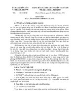 BÁO CÁO CÔNG TÁC CẢI CÁCH HÀNH CHÍNH NĂM 2015