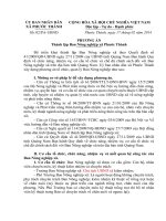 Phương án thành lập Ban nông nghiệp xã.