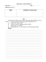 ĐỀ KIỂM TRA 1 TIẾT HÌNH HỌC 11 CHƯƠNG 3 