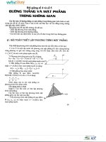 Đường thẳng và mặt phẳng trong không gian