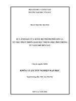 Sự lãnh đạo của đảng bộ thành phố sơn la với việc phát triển giáo dục trung học phổ thông từ năm 2005 đến nay