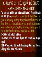 Hiệu quả tổ chức hành chính nhà nước