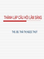 BAI 5  YHCC   Đặt câu hỏi lâm sàng