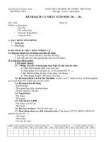 Mẫu kế hoạch cá nhân