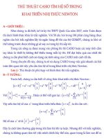 Giải nhanh trắc nghiệm chuyên đề nhị thức niu tơn