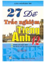 27 đề trắc nghiệm đọc hiểu tiếng Anh