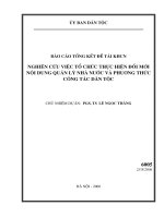 nghiên cứu việc tổ chức thực hiện đổi mới nội dung quản lý nhà n ớc và ph ơngthức  công tác dân tộc 