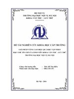 NGHIÊN CỨU KHOA HỌC: GIẢI PHÁP NÂNG CAO HIỆU QUẢ HỌC TẬP THEO  HỌC CHẾ TÍN CHỈ CỦA SINH VIÊN KHOA VĂN THƯ  LƯU TRỮ TRƯỜNG ĐẠI HỌC NỘI VỤ HÀ NỘI