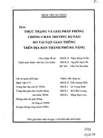 Thực trạng và giải pháp phòng chống chấn thương sọ não do tai nạn giao thông trên địa bàn thành phố đà nẵng 