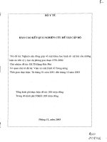 Nghiên cứu đóng góp về mặt khoa học kinh tế   xã hội của những luận án tiến sỹ y học dự phòng giai đoạn 1976 2002 