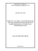 Nghiên cứu tác động và giải pháp bước đầu hạn chế ảnh hưởng đến mặt đường ô tô do biến đổi khí hậu, nước biển dâng ở thành phố đà nẵng