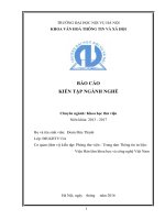 Báo cáo kiến tập Văn hóa thông tin  tại Viện Hàn lâm khoa học và công nghệ Việt Nam