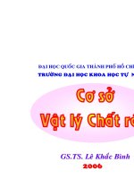 Cơ sở vật lý chất rắn bài 1 