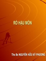 RÒ hậu môn rò hậu môn   y6   ths  bs  nguyễn hữu kỳ phương