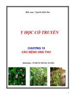 Y Học Cổ Truyền Bênh Học Nội Chương Ung Thư