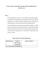 SỬ DỤNG KHÁNG SINH điều TRỊ một số BỆNH NHIỄM KHUẨN THƯỜNG gặp 