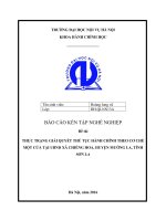 THỰC TRẠNG GIẢI QUYẾT THỦ TỤC HÀNH CHÍNH THEO CƠ CHẾ MỘT CỬA TẠI UBND XÃ CHIỀNG HOA, HUYỆN MƯỜNG LA, TỈNH SƠN LA