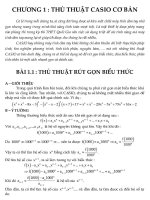 Ứng dụng các thủ thuật casio vào giải toán trắc nghiệm