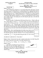 Vat li 10 cao bang Đề thi, đáp án (đề xuất) trại hè hùng vương