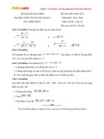 Đề thi giữa học kỳ I môn Toán lớp 10 trường THPT Thuận Thành số 3, Bắc Ninh năm học 2016 - 2017