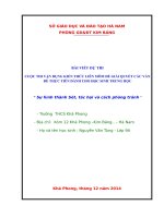 BÀI VIẾT DỰ THI CUỘC THI VẬN DỤNG KIẾN THỨC LIÊN MÔM ĐỂ GIẢI QUYẾT CÁC VẤN ĐỀ THỰC TIỄN DÀNH CHO HỌC SINH TRUNG HỌC