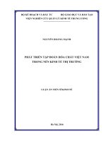 Phát triển tập đoàn hóa chất việt nam trong nền kinh tế thị trường 