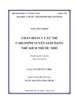 Chẩn đoán và xử trí carcinôm tuyến giáp dạng nhú kích thước nhỏ (FULL TEXT)
