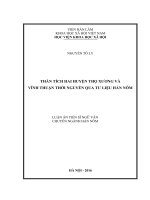 Thần tích hai huyện Thọ Xương và Vĩnh Thuận thời Nguyễn qua tư liệu Hán Nôm