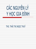 CÁC NGUYÊN LÝ Y HỌC GIA ĐÌNH