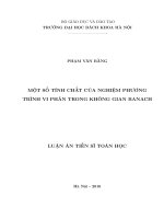 Một số tính chất của nghiệm phương trình vi phân trong không gian Banach