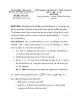 Vat li 10 bac kan Đề thi, đáp án (đề xuất) trại hè hùng vương