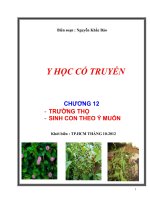 Y Học Cổ Truyền Bênh Học Nội Chương Trường Thọ Và Sinh Con Theo Ý Muốn