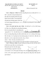 Vat li 10  yen bai Đề thi, đáp án (đề xuất) trại hè hùng vương