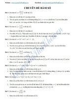 Tuyển tập 100 câu hàm số hay và chọn lọc luyện thi đại học