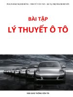 Bài tập có lời giải CHƯƠNG 2 LÝ THUYẾT Ô TÔ  PGS TS Đào Mạnh Hùng