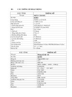 Thông số kỹ thuật các thiết bị, máy trong vật liệu xây dựng