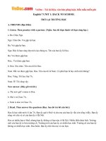 Giải bài tập SGK Tiếng Anh lớp 7 Unit 1: Back to school