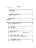 Quản lý văn bản đi – đến trong môi trường mạng tại UBND quận tây hồ