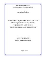 Đánh giá và một số giải pháp nâng cao chất lượng đào tạo đại học tại viện điện tử – viễn thông tại trường đại học bách khoa hà nội 