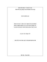 Phân tích và đề xuất giải pháp phát triển dịch vụ ngân hàng điện tử tại ngân hàng TMCP hàng hải việt nam 