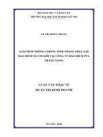 Giải pháp phòng chống tình trạng trục lợi bảo hiểm xe cơ giới tại công ty bảo hiểm PVI thăng long 