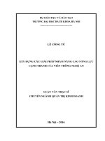 Xây dựng các giải pháp nhằm nâng cao năng lực cạnh tranh của viễn thông nghệ an 