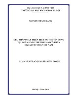 Giải pháp phát triển dịch vụ thẻ tín dụng tại ngân hàng thương mại cổ phần ngoại thương việt nam 