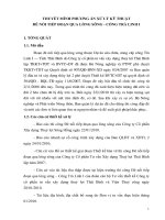 THUYẾT MINH PHƯƠNG ÁN XỬ LÝ KỸ THUẬT ĐÊ NỐI TIẾP ĐOẠN QUA LÒNG SÔNG  CỐNG TRÀ LINH I