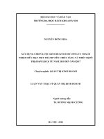 Xây dựng chiến lược kinh doanh cho công ty trách nhiệm hữu hạn một thành viên chiếu sáng và thiết bị đô thị (HAPULICO) từ năm 2015 đến năm 2017 
