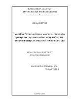 Nghiên cứu nhằm nâng cao chất lượng đào tạo đại học tại khoa công nghệ thông tin   trường đại học sư phạm kỹ thuật hưng yên 